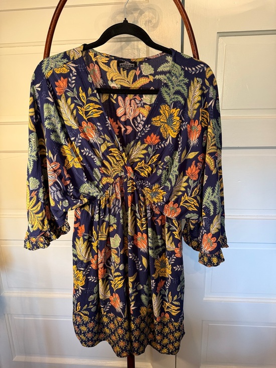 Angie Dresses & Skirts - Angie Boho Floral Mini Dress Flowy Beachy Babydoll Tunic